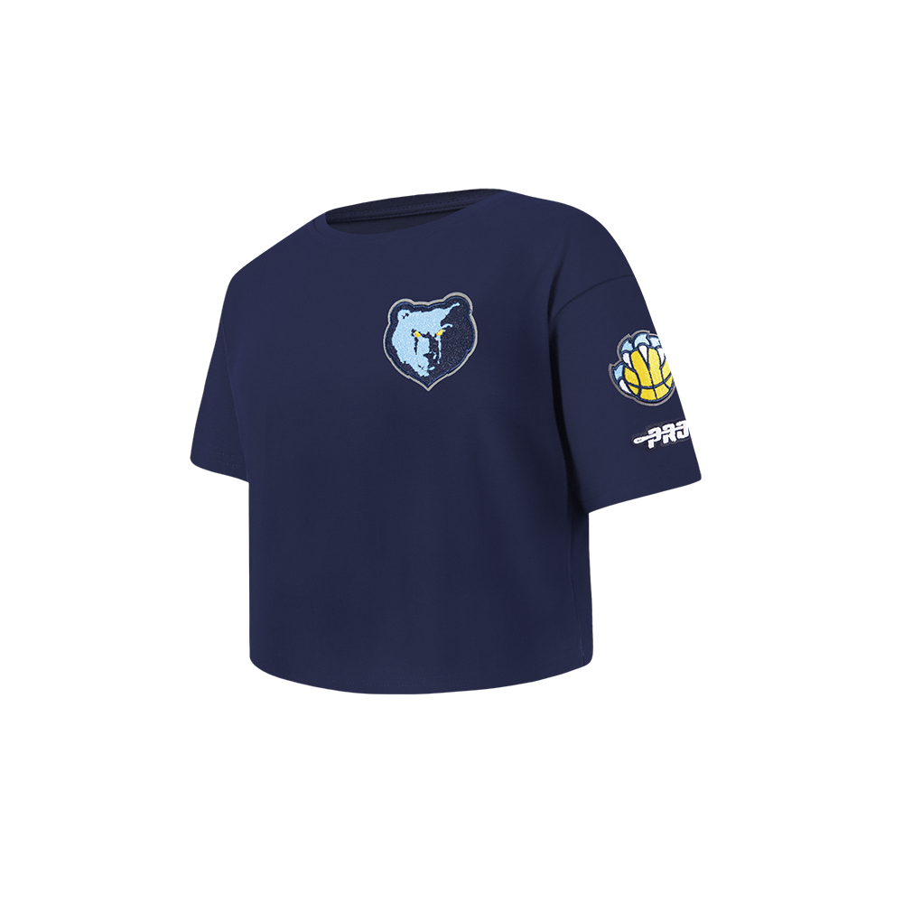NBA MEMPHIS GRIZZLIES CLASSIC T-SHIRT À COUPE CARRÉE À MANCHES COURTES POUR FILLE BAMBIN (MARINE MINUIT)