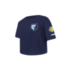 NBA MEMPHIS GRIZZLIES CLASSIC T-SHIRT À COUPE CARRÉE À MANCHES COURTES POUR FILLE BAMBIN (MARINE MINUIT)
