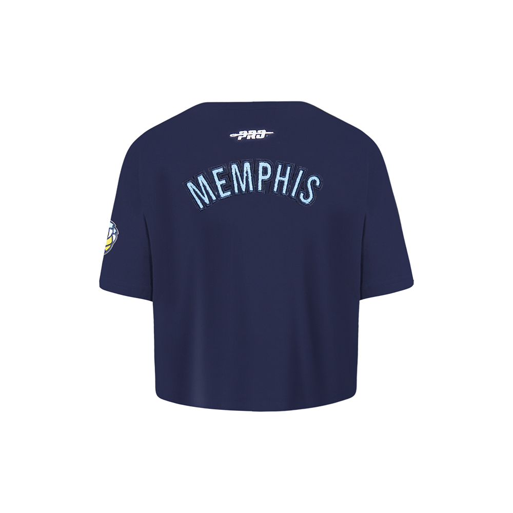 NBA MEMPHIS GRIZZLIES CLASSIC T-SHIRT À COUPE CARRÉE À MANCHES COURTES POUR FILLE BAMBIN (MARINE MINUIT)
