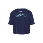 NBA MEMPHIS GRIZZLIES CLASSIC T-SHIRT À COUPE CARRÉE À MANCHES COURTES POUR FILLE BAMBIN (MARINE MINUIT)