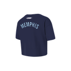 NBA MEMPHIS GRIZZLIES CLASSIC T-SHIRT À COUPE CARRÉE À MANCHES COURTES POUR FILLE BAMBIN (MARINE MINUIT)