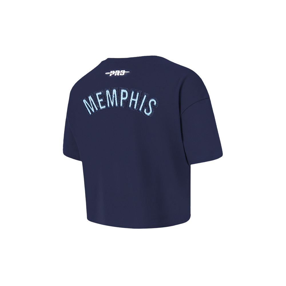 NBA MEMPHIS GRIZZLIES CLASSIC T-SHIRT À COUPE CARRÉE À MANCHES COURTES POUR FILLE BAMBIN (MARINE MINUIT)