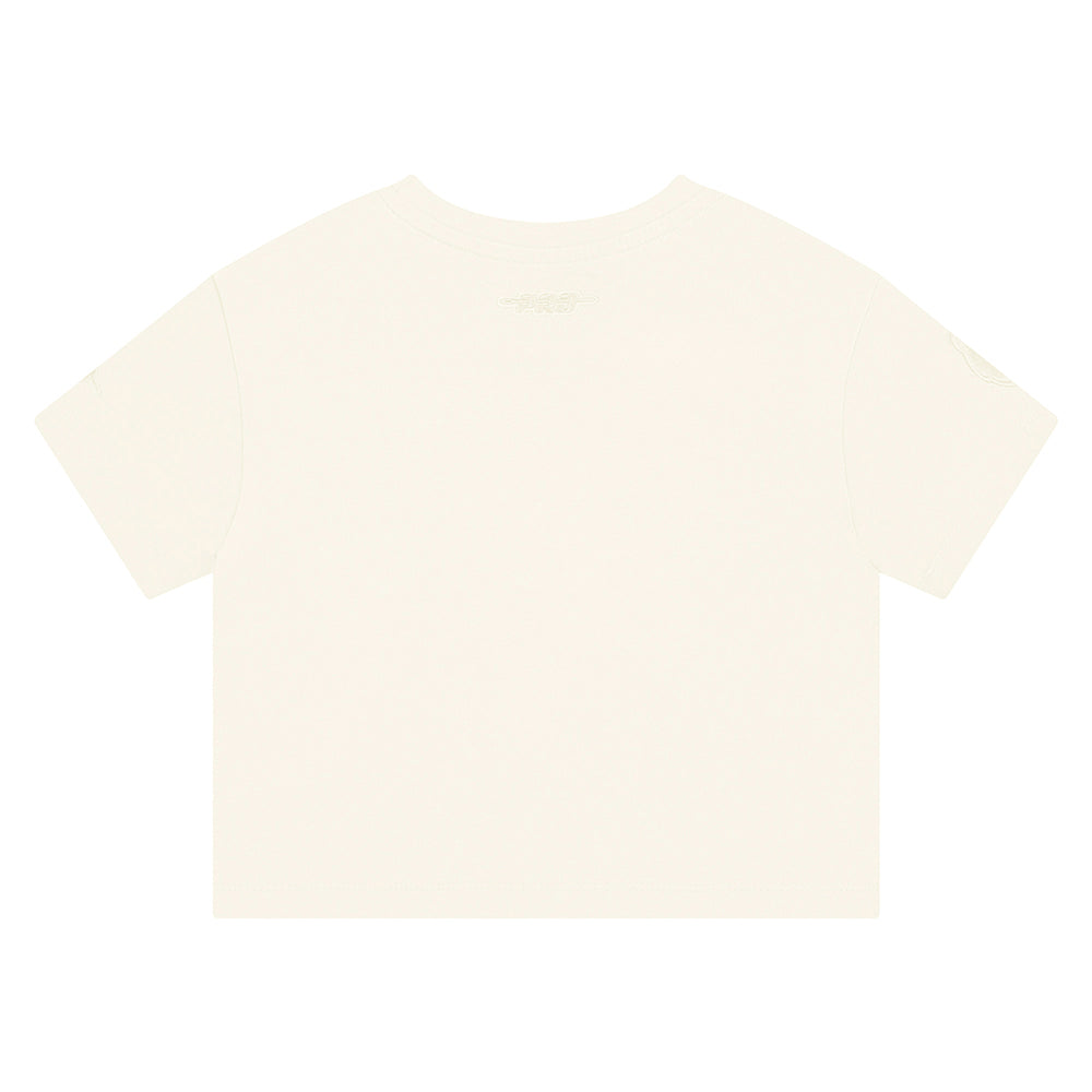 NBA MEMPHIS GRIZZLIES NEUTRAL TODDLER GIRL'S SHORT SLEEVE BOXY TEE (EGGSHELL)