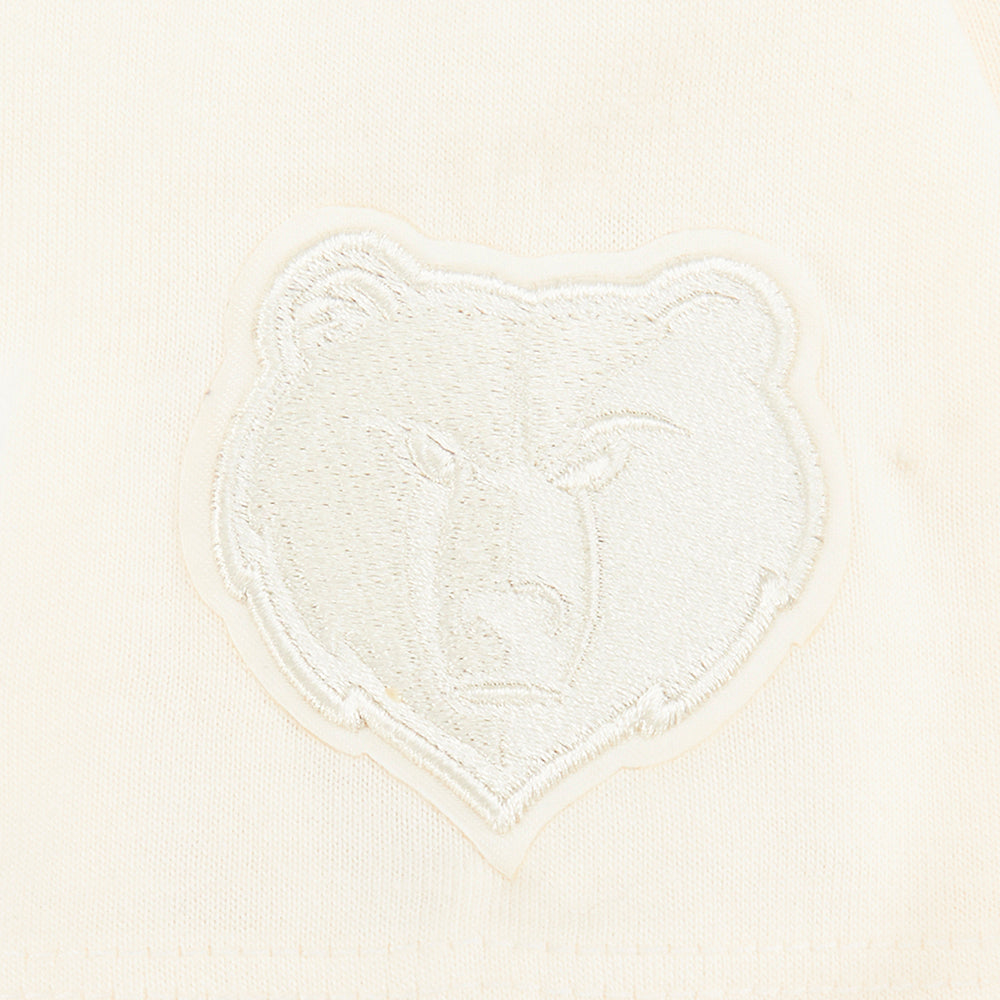 NBA MEMPHIS GRIZZLIES NEUTRAL TODDLER GIRL'S SHORT SLEEVE BOXY TEE (EGGSHELL)