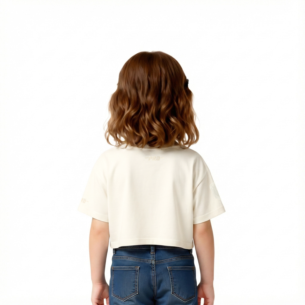 NBA MEMPHIS GRIZZLIES NEUTRAL TODDLER GIRLS SHORT SLEEVE BOXY TEE (EGGSHELL)