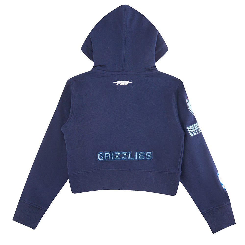 NBA MEMPHIS GRIZZLIES CLASSIC TODDLER GIRLS FLEECE FULL ZIP HOODIE  (MIDNIGHT NAVY)