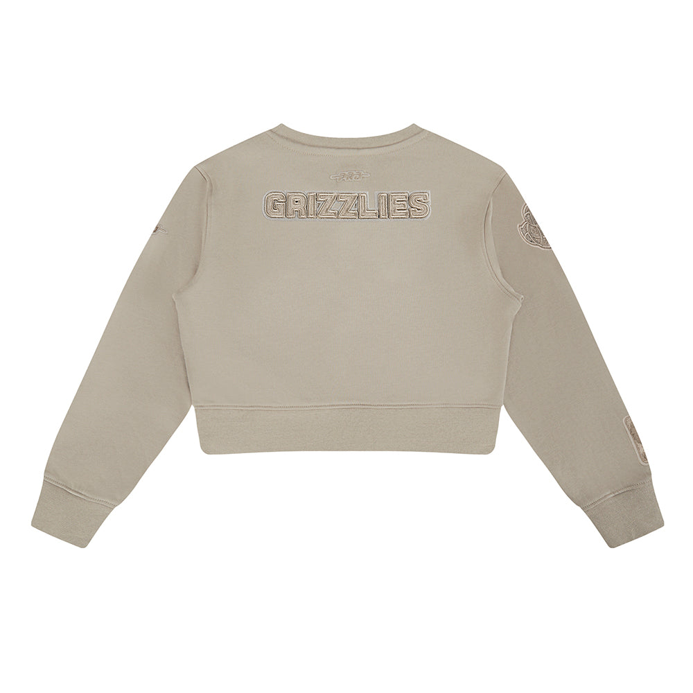 NBA MEMPHIS GRIZZLIES NEUTRAL TODDLER GIRLS FLC CREWNECK (TAUPE)