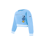 NBA MEMPHIS GRIZZLIES RETRO CLASSIC TODDLER GIRL'S RIB FLEECE CREWNECK (UNIVERSITY BLUE)