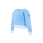NBA MEMPHIS GRIZZLIES RETRO CLASSIC TODDLER GIRL'S RIB FLEECE CREWNECK (UNIVERSITY BLUE)
