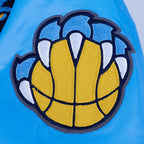 NBA MEMPHIS GRIZZLIES RETRO CLASSIC WOMEN'S RIB SATIN JACKET (UNIVERSITY BLUE)