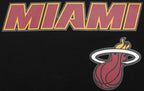 NBA MIAMI HEAT CLASSIC T-SHIRT RAYÉ EN FILET POUR HOMME (NOIR)