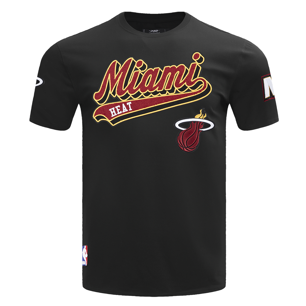 NBA MIAMI HEAT SCRIPT TAIL T-SHIRT POUR HOMME (NOIR)