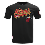 NBA MIAMI HEAT SCRIPT TAIL T-SHIRT POUR HOMME (NOIR)