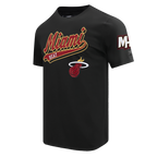 NBA MIAMI HEAT SCRIPT TAIL T-SHIRT POUR HOMME (NOIR)