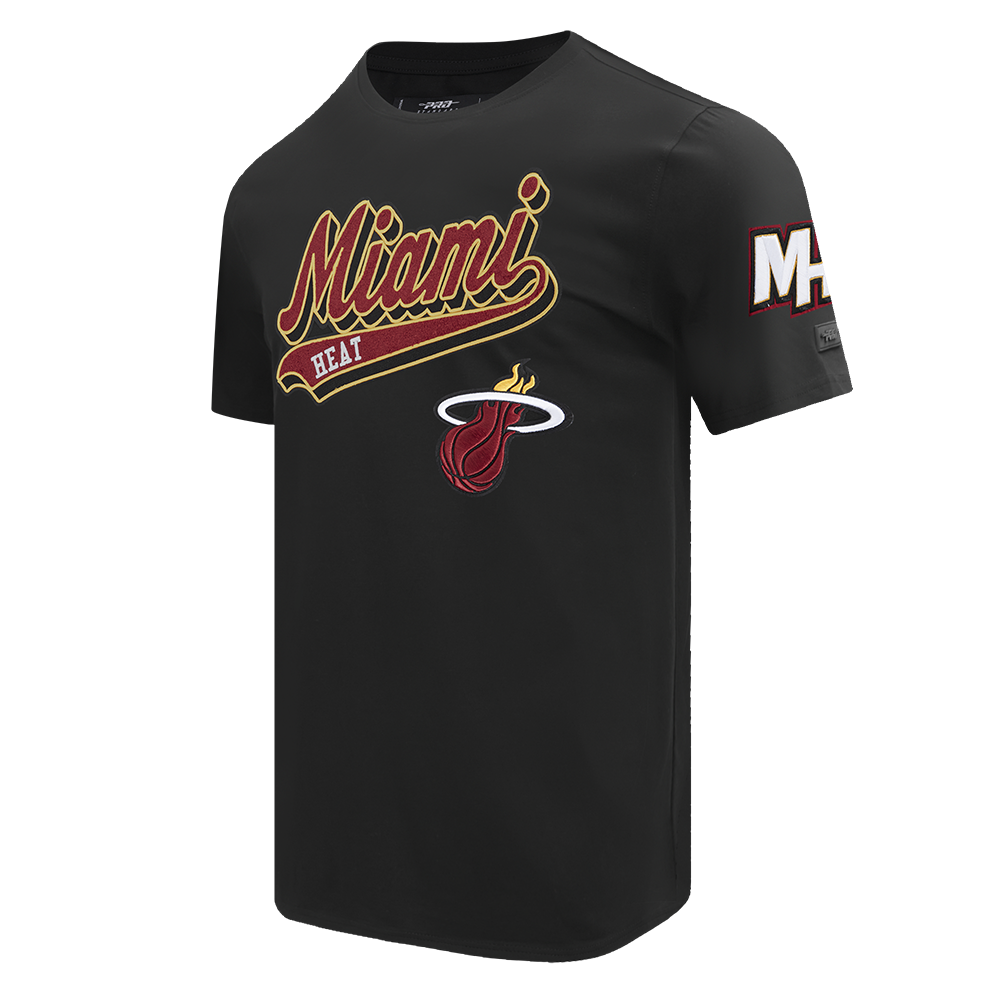 NBA MIAMI HEAT SCRIPT TAIL T-SHIRT POUR HOMME (NOIR)