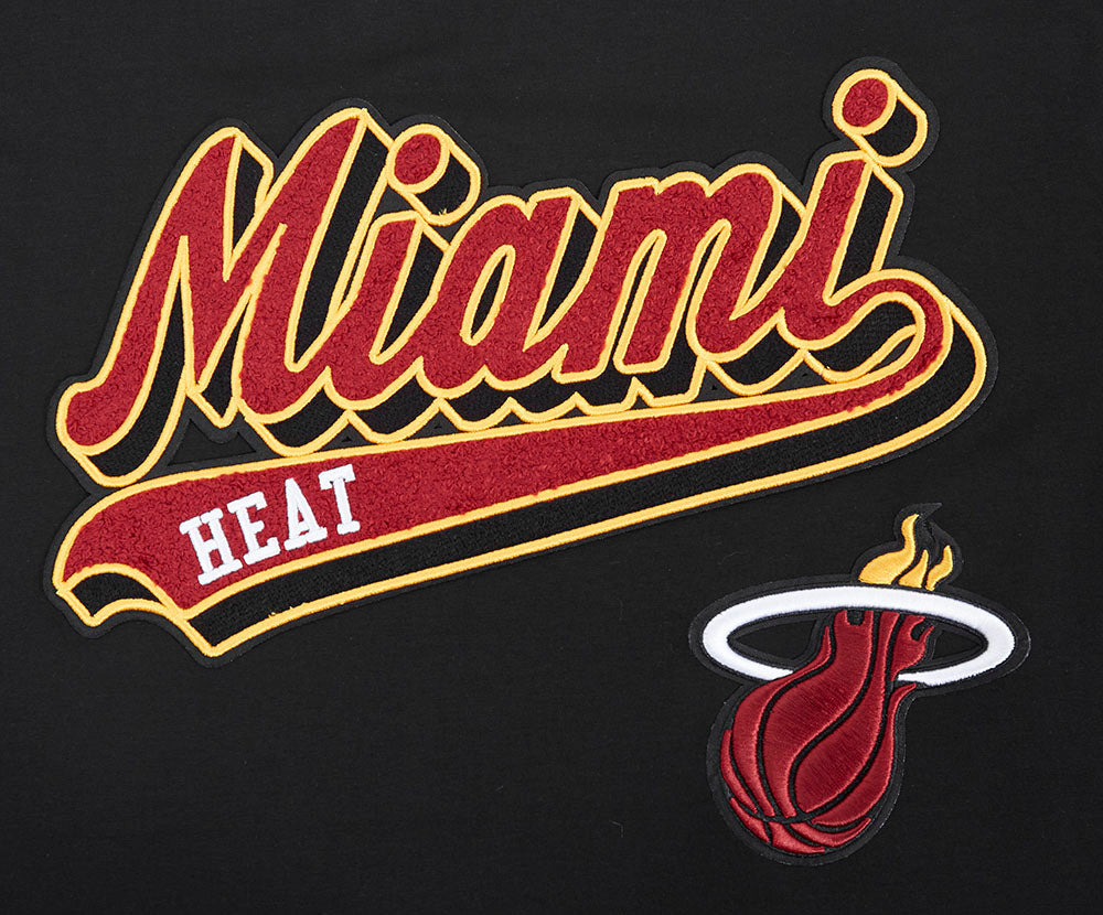 NBA MIAMI HEAT SCRIPT TAIL T-SHIRT POUR HOMME (NOIR)
