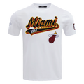 NBA MIAMI HEAT SCRIPT TAIL MEN'S   TEE (WHITE)