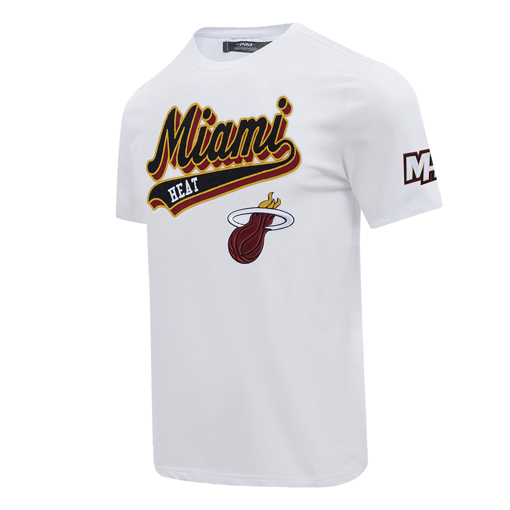 NBA MIAMI HEAT SCRIPT TAIL MEN'S   TEE (WHITE)