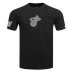 NBA MIAMI HEAT REVERSE FRENCH TERRY MEN'S COTTON JERSEY DROP SHOULDER TEE (BLACK)
