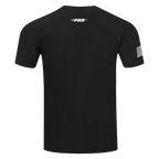 NBA MIAMI HEAT REVERSE FRENCH TERRY MEN'S COTTON JERSEY DROP SHOULDER TEE (BLACK)