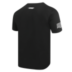 NBA MIAMI HEAT REVERSE FRENCH TERRY MEN'S COTTON JERSEY DROP SHOULDER TEE (BLACK)