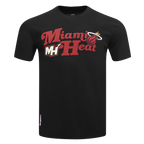 NBA MIAMI HEAT SOUVENIR T-SHIRT EN JERSEY SIMPLE POUR HOMME (NOIR)