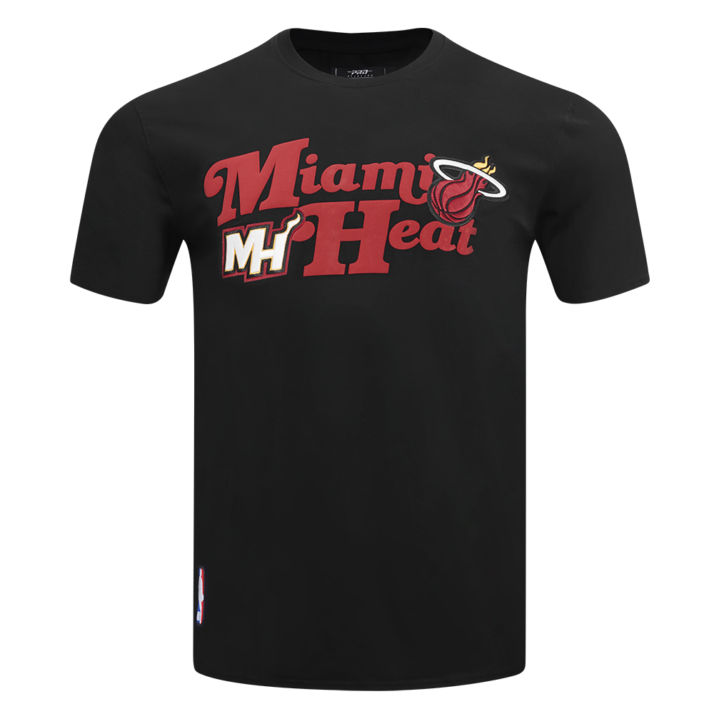 NBA MIAMI HEAT SOUVENIR T-SHIRT EN JERSEY SIMPLE POUR HOMME (NOIR)