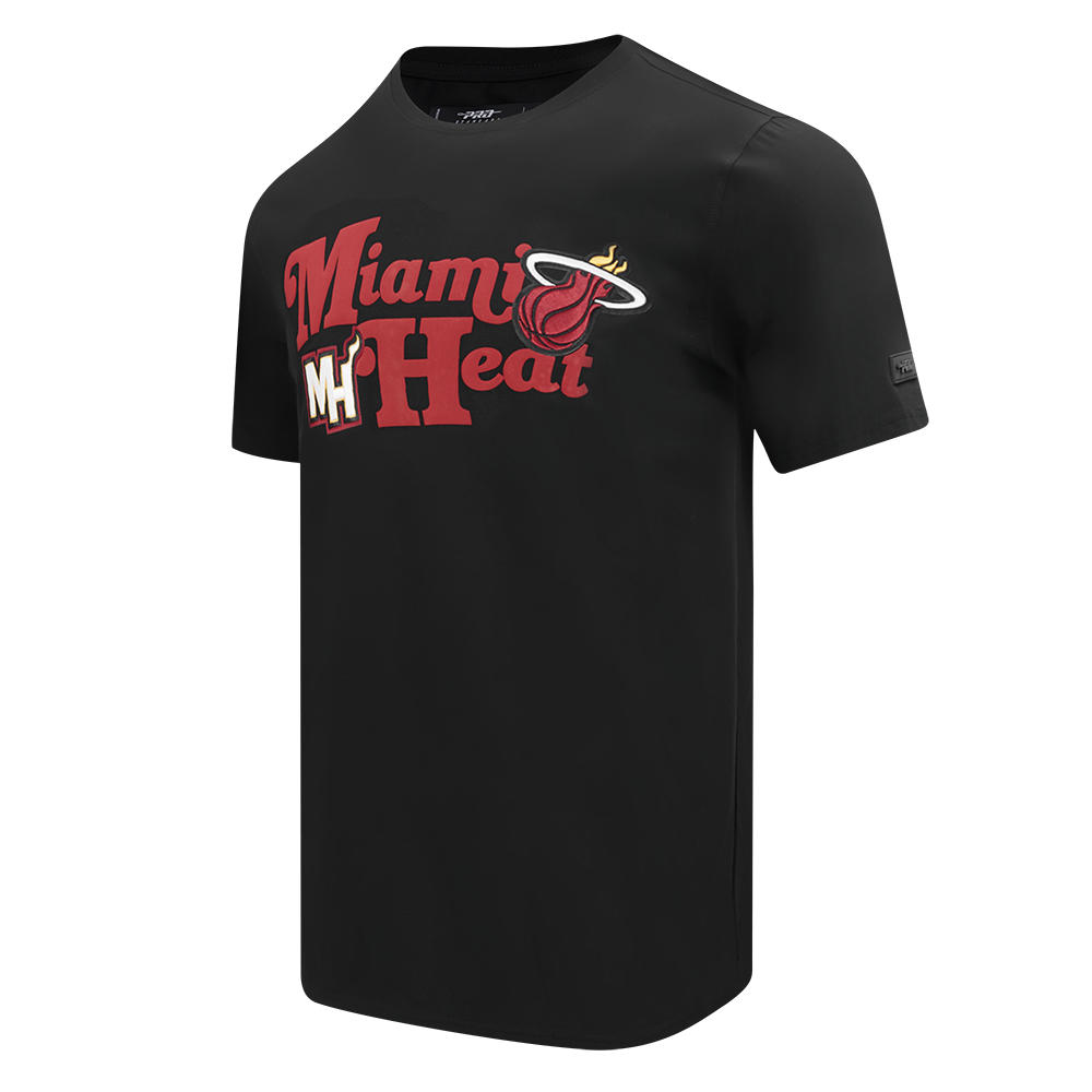 NBA MIAMI HEAT SOUVENIR T-SHIRT EN JERSEY SIMPLE POUR HOMME (NOIR)