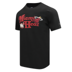 NBA MIAMI HEAT SOUVENIR T-SHIRT EN JERSEY SIMPLE POUR HOMME (NOIR)