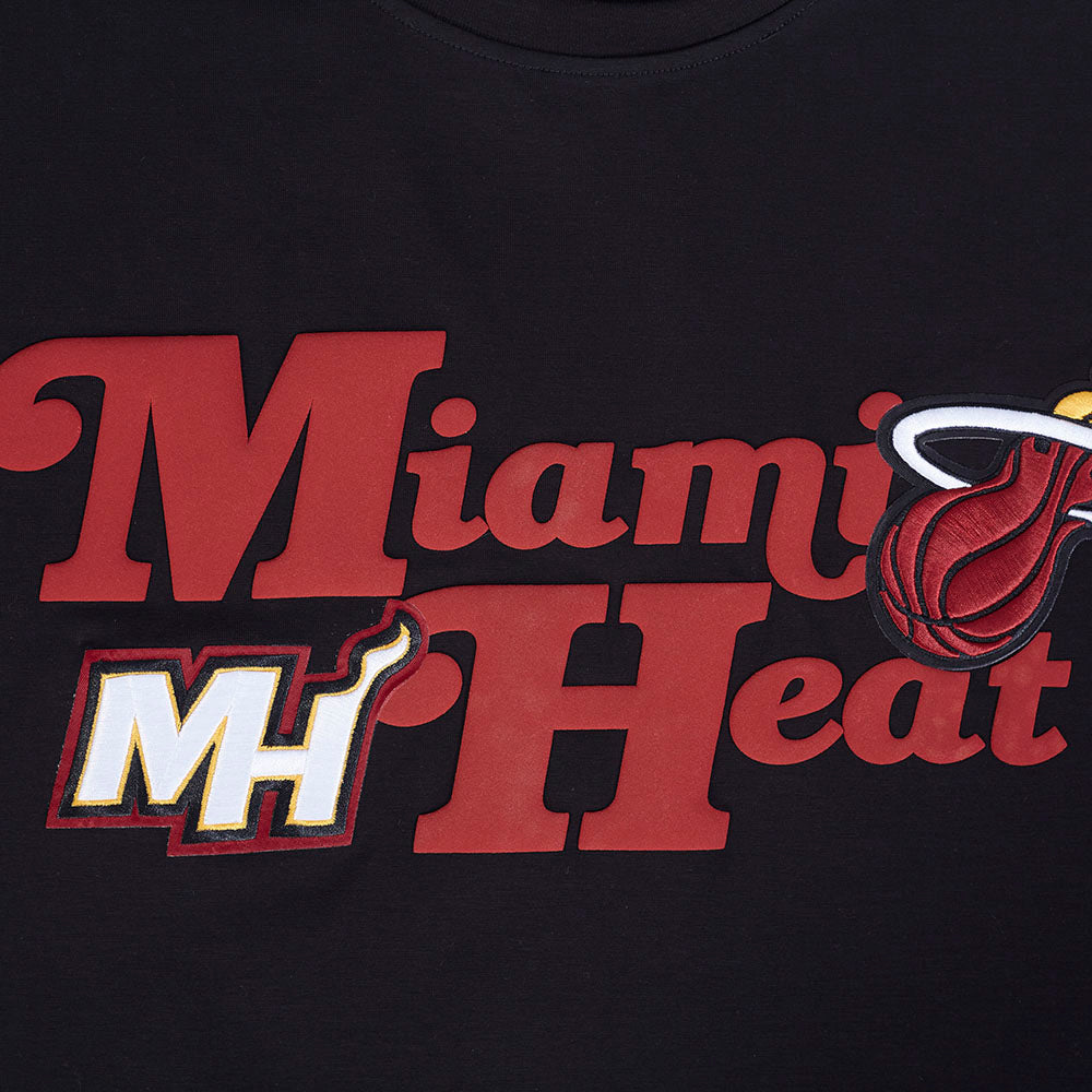 NBA MIAMI HEAT SOUVENIR T-SHIRT EN JERSEY SIMPLE POUR HOMME (NOIR)