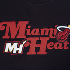 NBA MIAMI HEAT SOUVENIR T-SHIRT EN JERSEY SIMPLE POUR HOMME (NOIR)