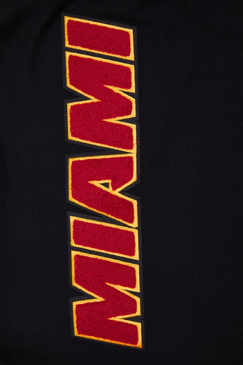 NBA MIAMI HEAT CLASSIC CHENILLE MEN'S TEE (BLACK)