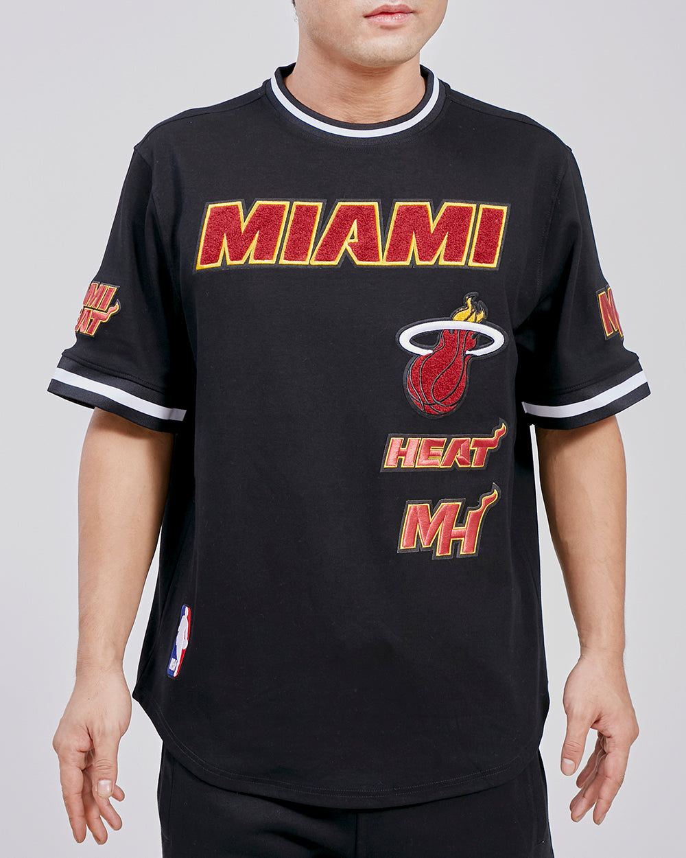 NBA MIAMI HEAT RETRO CLASSIC T-SHIRT POUR HOMME (NOIR)