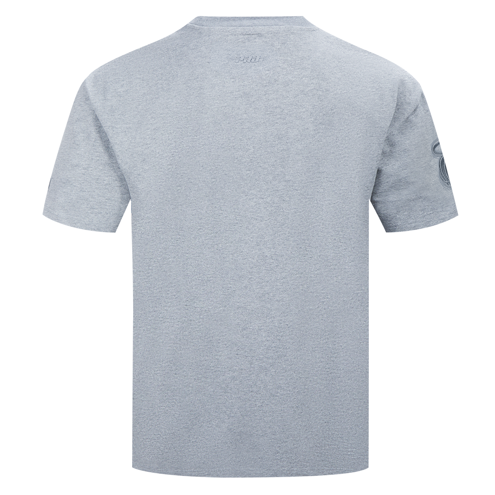 NBA MIAMI HEAT NEUTRAL MEN'S DROP SHOULDER TEE (DARK HEATHER GRAY)