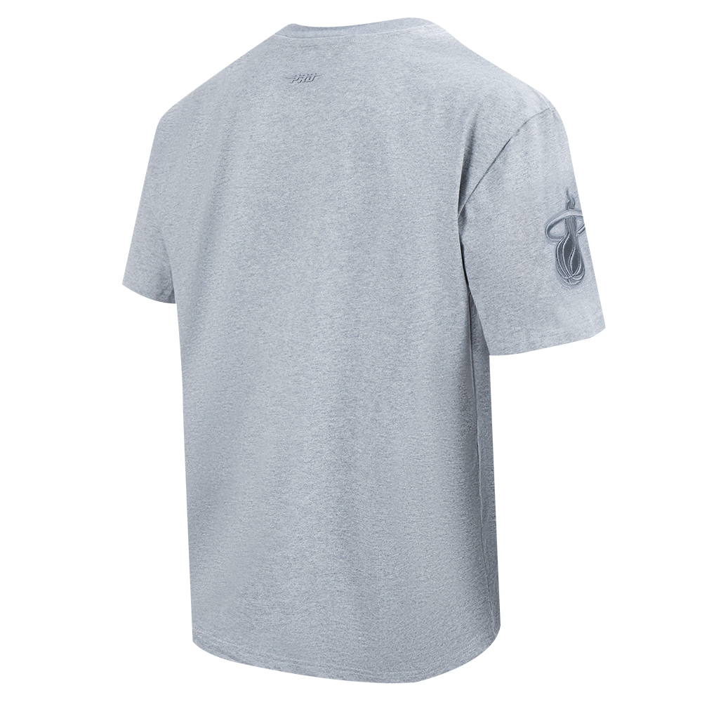 NBA MIAMI HEAT NEUTRAL MEN'S DROP SHOULDER TEE (DARK HEATHER GRAY)