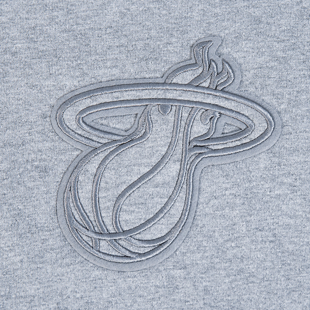 NBA MIAMI HEAT NEUTRAL MEN'S DROP SHOULDER TEE (DARK HEATHER GRAY)