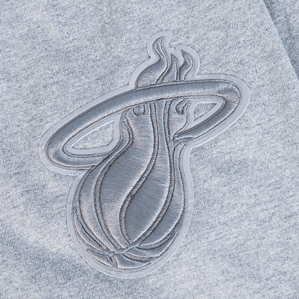 NBA MIAMI HEAT NEUTRAL MEN'S DROP SHOULDER TEE (DARK HEATHER GRAY)