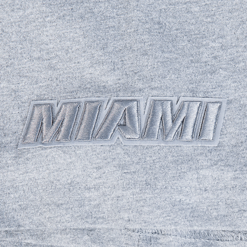 NBA MIAMI HEAT NEUTRAL MEN'S DROP SHOULDER TEE (DARK HEATHER GRAY)