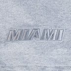 NBA MIAMI HEAT NEUTRAL MEN'S DROP SHOULDER TEE (DARK HEATHER GRAY)