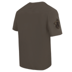 NBA MIAMI HEAT NEUTRAL T-SHIRT À ÉPAULES TOMBANTES POUR HOMME (TAUPE FONCÉ)