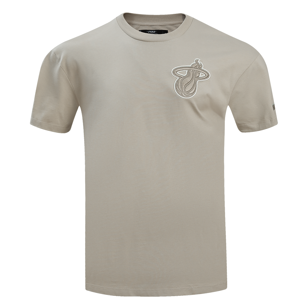 NBA MIAMI HEAT NEUTRAL T-SHIRT À ÉPAULES TOMBANTES POUR HOMME (TAUPE)