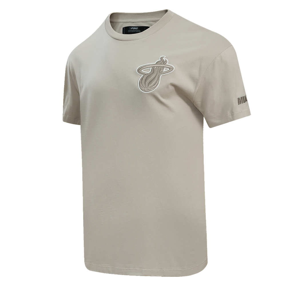 NBA MIAMI HEAT NEUTRAL T-SHIRT À ÉPAULES TOMBANTES POUR HOMME (TAUPE)