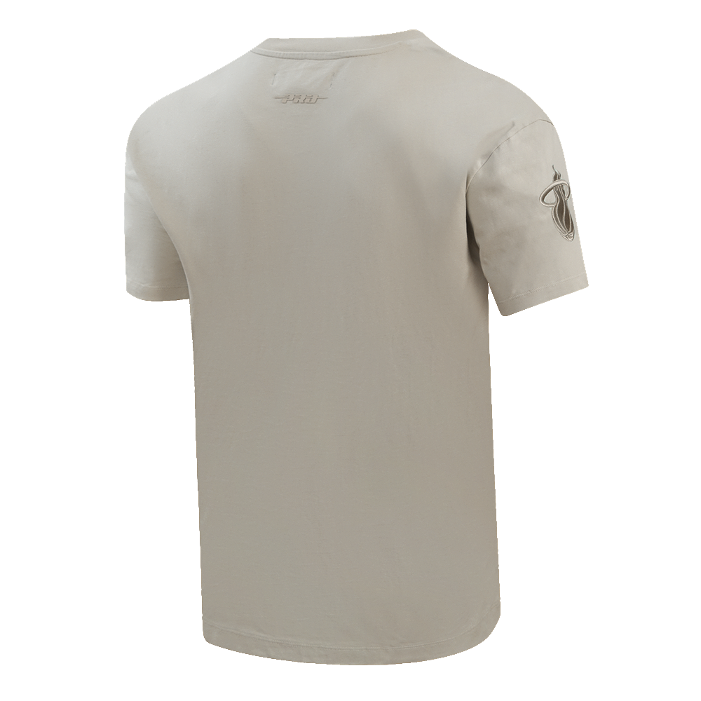 NBA MIAMI HEAT NEUTRAL T-SHIRT À ÉPAULES TOMBANTES POUR HOMME (TAUPE)