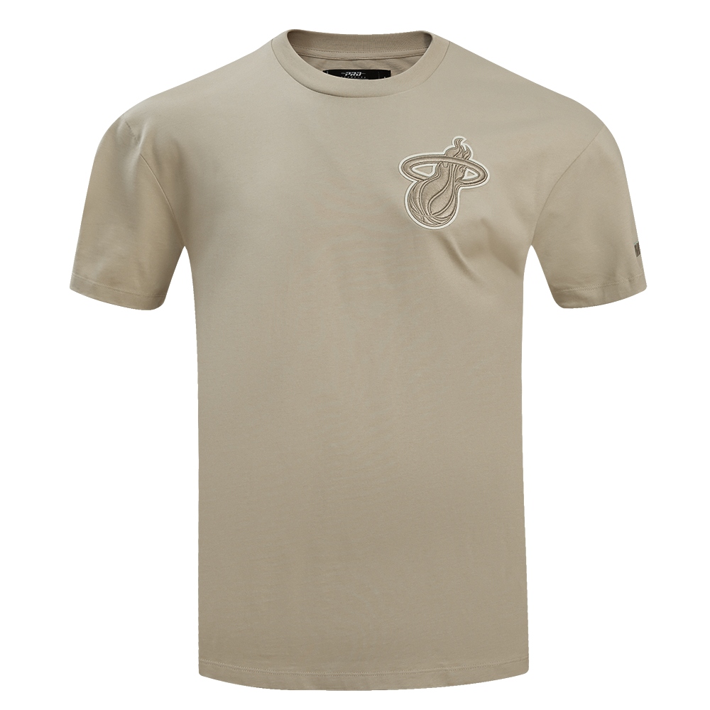 NBA MIAMI HEAT NEUTRAL T-SHIRT À ÉPAULES TOMBANTES POUR HOMME (TAUPE)