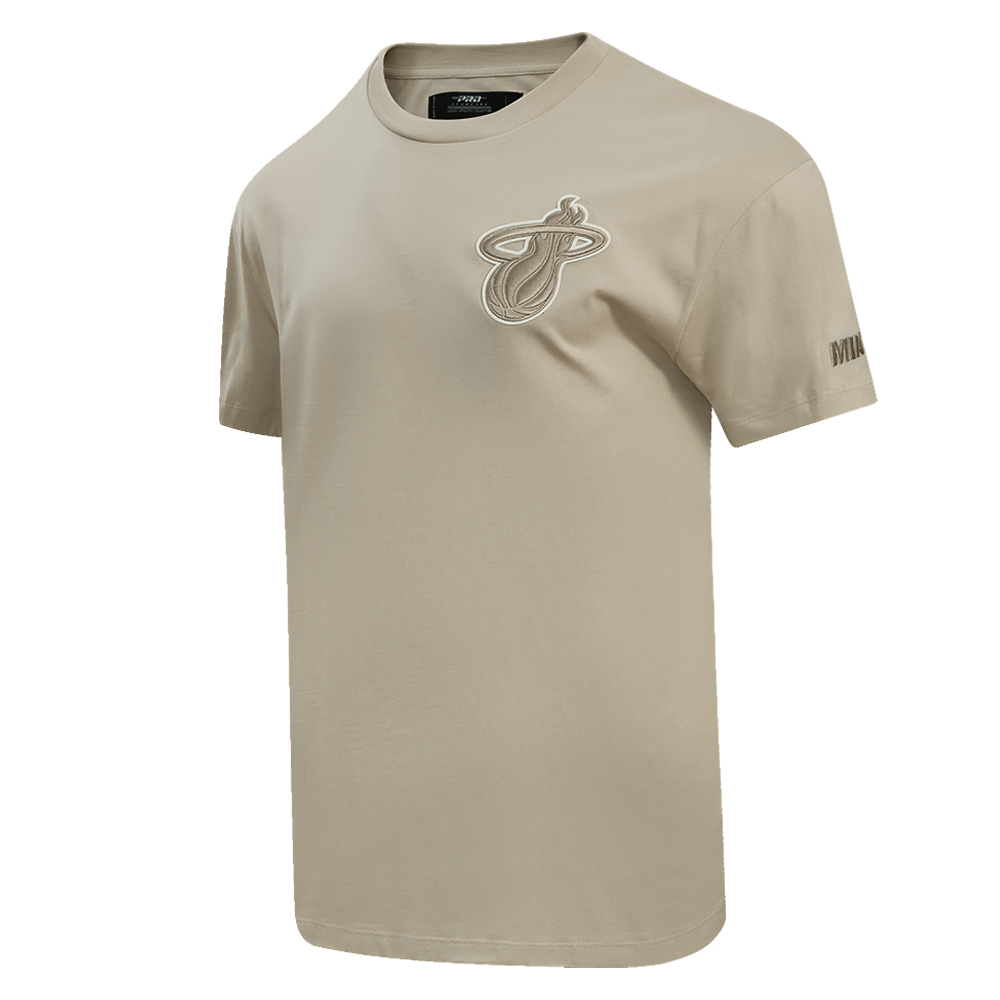 NBA MIAMI HEAT NEUTRAL T-SHIRT À ÉPAULES TOMBANTES POUR HOMME (TAUPE)