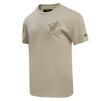 NBA MIAMI HEAT NEUTRAL T-SHIRT À ÉPAULES TOMBANTES POUR HOMME (TAUPE)