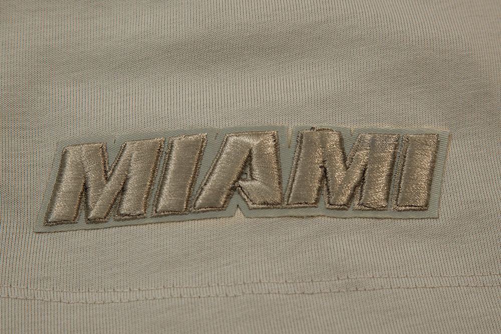 NBA MIAMI HEAT NEUTRAL T-SHIRT À ÉPAULES TOMBANTES POUR HOMME (TAUPE)