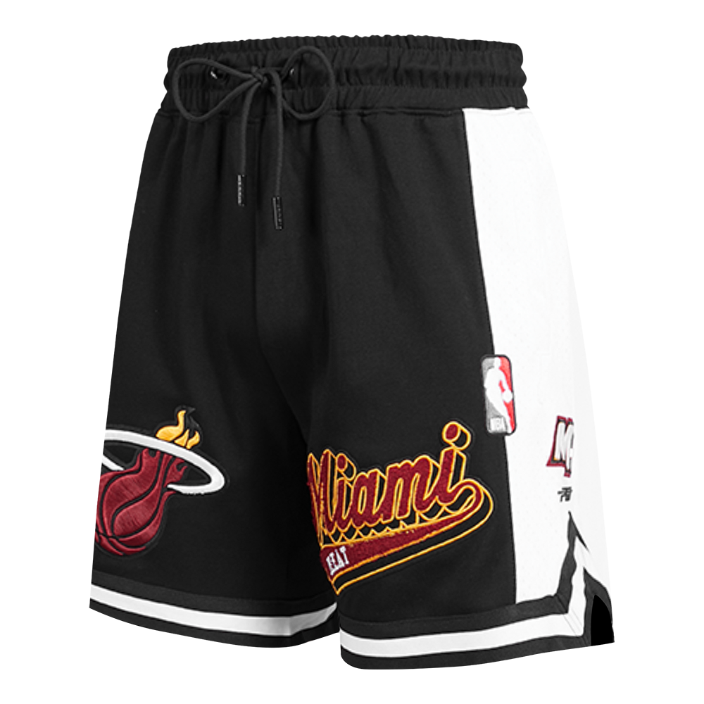 NBA MIAMI HEAT SCRIPT TAIL SHORT EN MAILLE DOUBLE 2.0 POUR HOMME (NOIR)