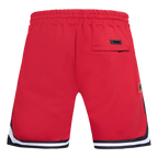 NBA MIAMI HEAT CLASSIC CHENILLE SHORT POUR HOMME (ROUGE CARDINAL/NOIR)