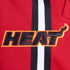 NBA MIAMI HEAT CLASSIC CHENILLE SHORT POUR HOMME (ROUGE CARDINAL/NOIR)